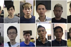 12人組成的詐騙團夥。（圖源：黃新）