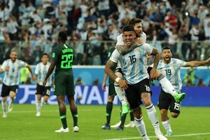 阿根廷慶祝進球。（圖源：互聯網）