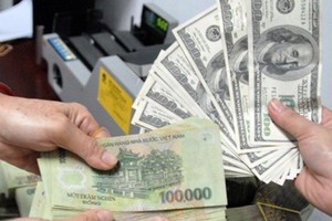 黑市的美元匯率昨(8)日繼續上升，一美元的賣出價折合爲2萬3230越盾。（示意圖源：互聯網）