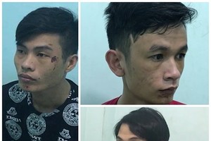 被抓獲的3名劫匪。