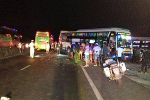 該起交通事故現場。（圖源：VOV）