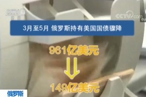 俄羅斯將進一步減持美元資產。（圖源：CCTV視頻截圖）