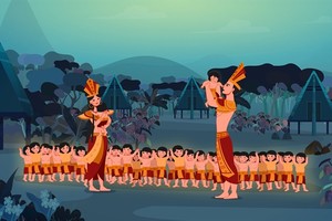 《龍子仙孫》卡通片畫面。