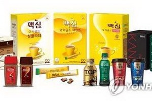 韓國東西食品旗下各種咖啡品牌。（圖源：韓聯社）
