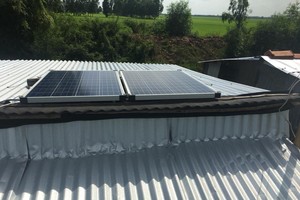 安江省靖邊縣安好鄉禾婆與佐落村全村民戶都裝設太陽能發電系統。（圖源：春權）