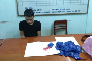 涉案的犯罪嫌疑人陳清龍與毒品物證。（圖源：HVT）