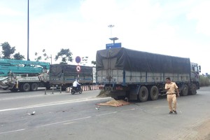 交通事故現場。（圖源：明慧）