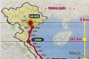 全長1545公里的高鐵起點將設於河內市，終點設在本市。