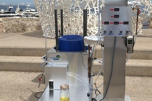 “蛹繭”能把塑膠變成柴油，圖為組織展出的原型機。 （圖源：互聯網）