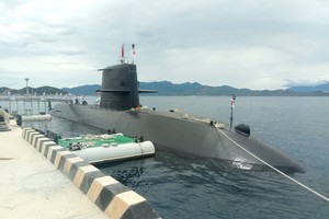 日本１號訓練潛艇訪問金蘭灣。（圖源：凱安）