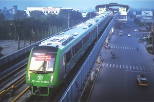 吉靈-河東線輕軌是河內首條城鐵。