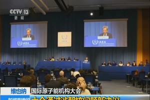 國際原子能機構大會通過涉朝核問題新決議。（圖源：CCTV視頻截圖）