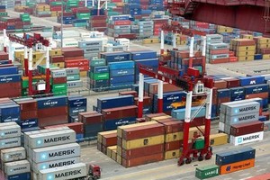 中國山東省青島港口的集裝箱。（圖源：互聯網）