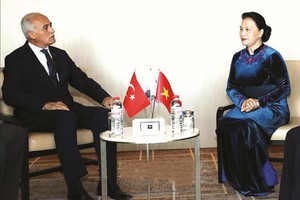 國會主席阮氏金銀會見土耳其對外經濟關係委員會(DEIK)主席納伊爾。（圖源：越通社）