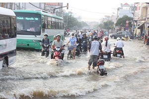 中央水文氣象預報中心：本市及永隆芹苴可能因潮汛嚴重水淹。（示意圖源：德富）