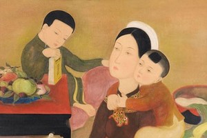 黎譜著名畫家的《母愛》 作品成交價逾110萬美元。