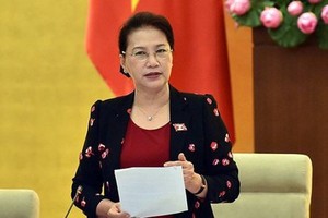 國會主席阮氏金銀。（圖源：VOV）