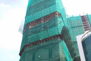 工人墜樓喪命的事發建築工程。（圖源：明慧）