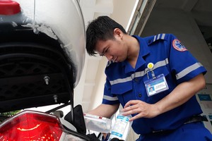 第一郡西貢全科醫院正式試行推出摩托車救護模式。（圖源：黃祿）