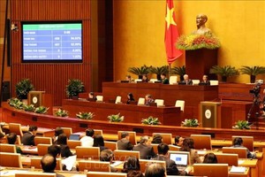 國會通過《特赦法》修訂草案。圖為國會會議現場一隅。（圖源：越通社）