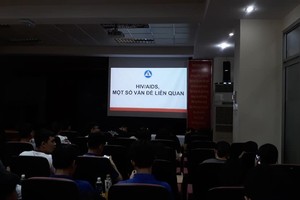 愛滋病防範集訓班現場一瞥。