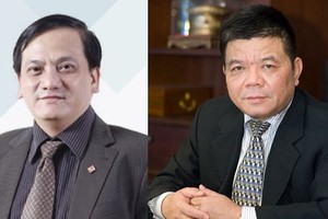 BIDV銀行原副總經理陳陸郎（左）與BIDV銀行原董事長陳北河。（圖源：公安機關提供）