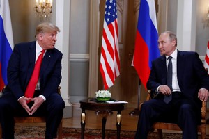 俄美總統將於 G20 峰會期間會晤。圖為7月16日，美國總統特朗普與俄羅斯總統普京在芬蘭赫爾辛基舉行會晤。（圖源：路透社）