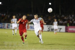 越南隊與菲律賓隊比賽一瞥。（圖源：互聯網）