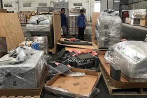 走私二手醫療設備被查獲的現場。（圖源：海關報）