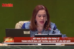 越南首次當選聯合國國際貿易法委員會成員。（圖源：人民報視頻截圖）