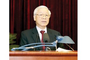 黨中央總書記、國家主席阮富仲致開幕詞。