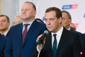 俄羅斯總理梅德韋傑夫。（圖源：新華社）