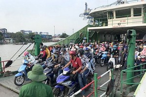 桔萊與平慶渡輪元旦期間增加班次。（示意圖源：VOV）