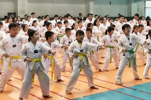 當天來自第五郡各跆拳道俱樂部的有逾250名越華學生參加比賽。