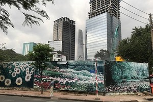 圖為建築施工中的SJC 塔項目。（圖源：N.Lê）