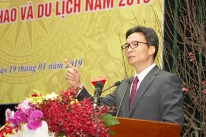 政府副總理武德膽在會上發表指導意見。（圖源：青松）