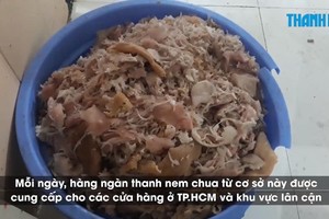 酸肉團生產材料不確保食品衛生安全。（圖源：視頻截圖）