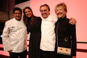 洛朗·貝迪(右二)和科拉格瑞柯(左)。（圖源：路透社）