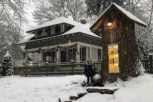 霍華德改造的街頭圖書館。（圖源：互聯網）