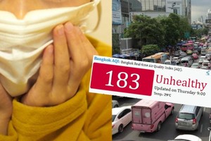 由於霧霾嚴重，空氣質量進一步惡化，泰國教育部1月30日下令，首都曼谷及周邊地區所有公立和私立學校在明後兩天、即1月31日和2月1日全部停課。（圖源：互聯網）