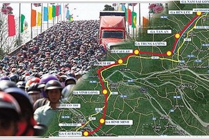 本市-芹苴高鐵線有助減輕本市與西區各省之間的交通壓力。