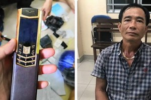 偷竊賊阮清和（右圖）與涉案物證。（圖源：阮俊）