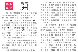 說文解字 『開』