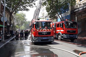 某個在第一郡發生的火警救援現場。