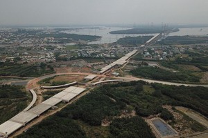 濱瀝-隆城高速公路的施工進度已完成71.37%總建裝價值，預計今年底將投入使用20公里。（圖源：光定）