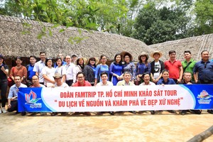 旅遊考察團前往乂安省進行溯源旅遊實地考察。（圖源：乂安旅遊網）