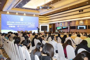 圖為2019年越南品牌論壇現場一瞥。（圖源：工商部）