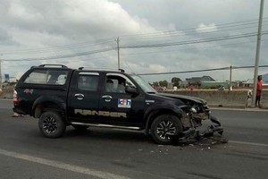 肇事的皮卡車。（圖源：G.N）