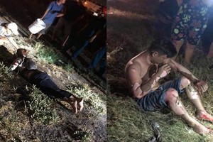 幸虧周圍民眾發現兩人起火，迅速攜帶小型滅火器趕來滅火救人。（圖源：維苑）