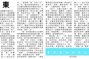 說文解字 『東』